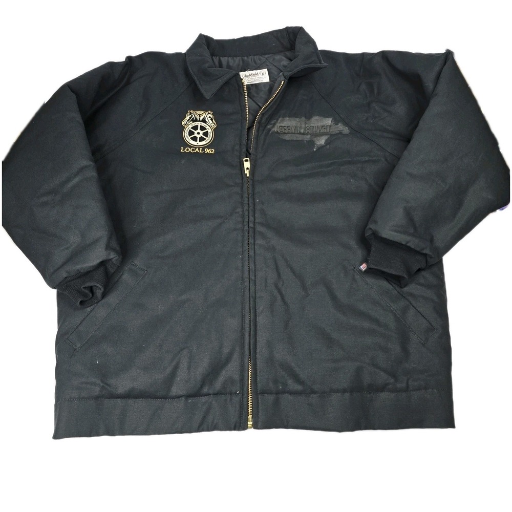 Vtg Clarkfield Outdoors Ranch Horse Hunting Black Jacket Size XXXL Made In USA‎